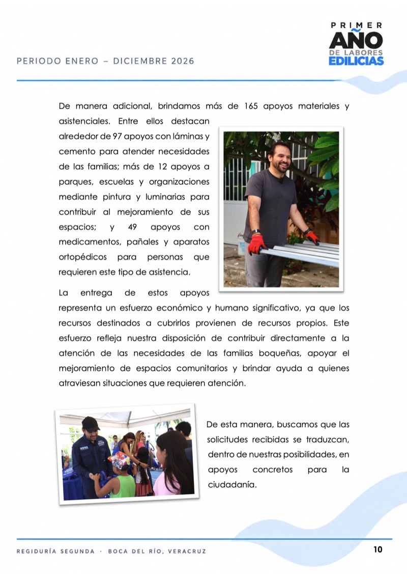 Página 12 del informe: atención ciudadana, continuación.